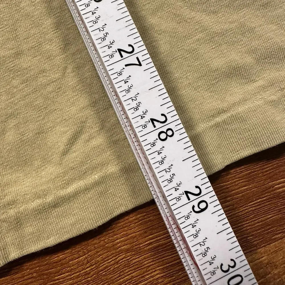 John Elliott T Shirt Men L Beige Oversized Fit Short Sleeve Crew Neck Cotton USA